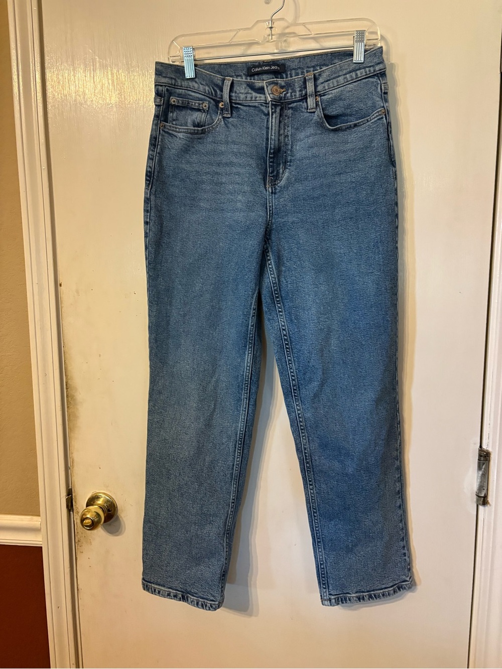Woman’s Calvin Klein Mid Wash Straight Leg Jeans Size 8